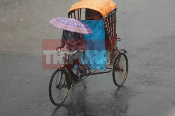 Heavy rain brings sigh of relief from high temperature in Tripura